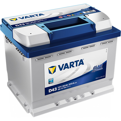 VARTA Blue Dynamic D43 12V 60Ah 540A (CCA) 242x175x190 Batteryhouse Autoaccu of kopen