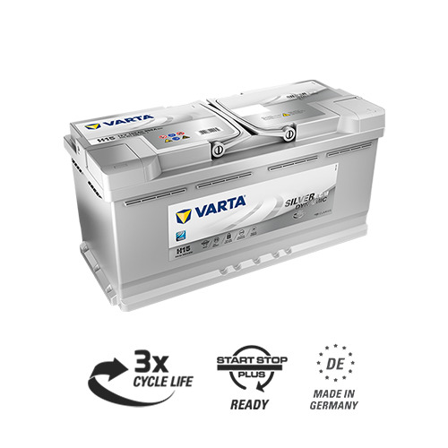 Weggooien Leraar op school Darts VARTA Start-Stop Silver Dynamic AGM H15 12V 105Ah 950A CCA 393x175x190  29.4kg | Batteryhouse – Autoaccu of autobatterij kopen