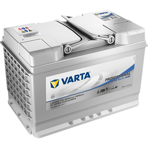 VARTA Professional Cycle AGM LAD60B 60Ah (CCA) 278x175x190 22kg Batteryhouse – Autoaccu of autobatterij kopen